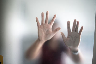 Close-up of woman hand