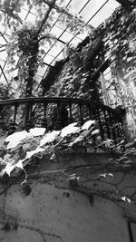 Low angle view of abandoned building