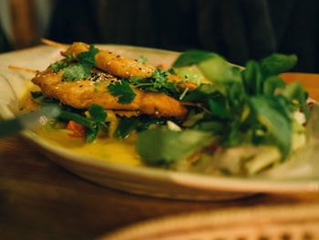 Close-up of food in plate