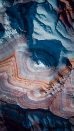 High angle view of a mountain peak