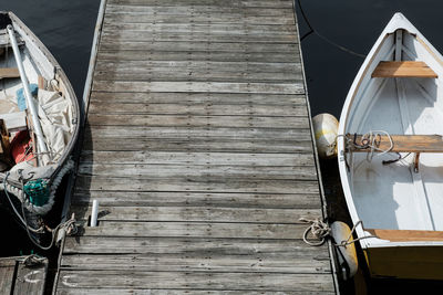 High angle view of boat