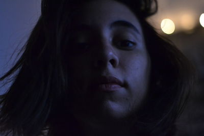 Close-up portrait of woman