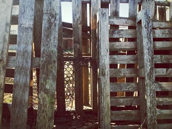 Full frame shot of metal structure against sky