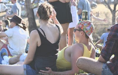 Woman looking at camera