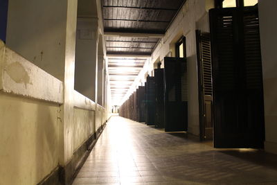 Empty corridor of building