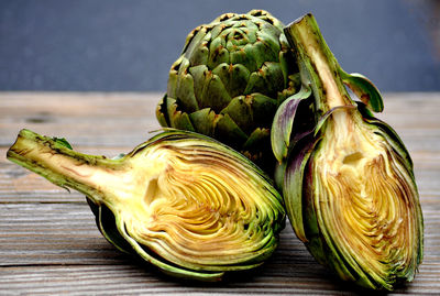 Close-up of vegetables on table