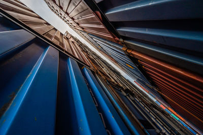 Low angle view of illuminated ceiling