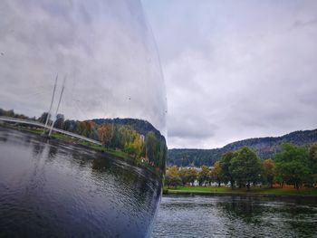 Close-up of river against sky