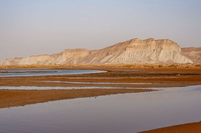 Scenic view of desert against sky