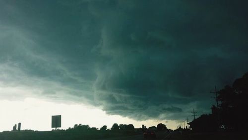 Low angle view of cloudy sky