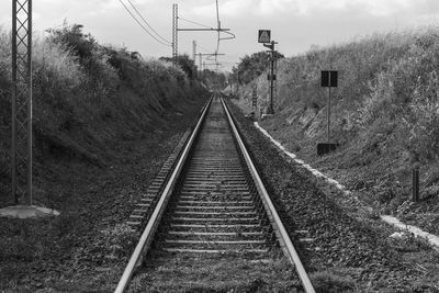 Railroad track at sunrise