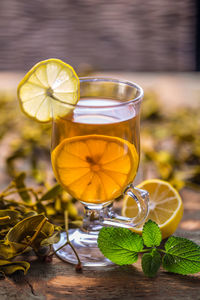 Close-up of drink on table