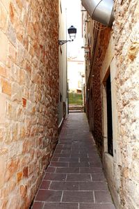 Alley amidst buildings against sky