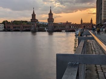 Bridge over river in city