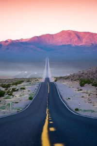 Road passing through arid landscape