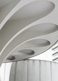 Low angle view of illuminated staircase in building