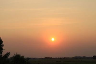 Scenic view of silhouette landscape against sky during sunset