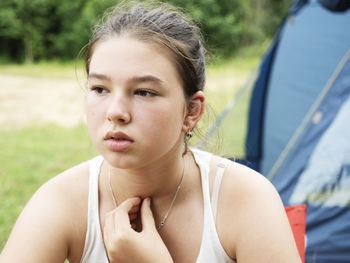 Close-up portrait of girl