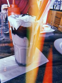 Close-up of drink on table