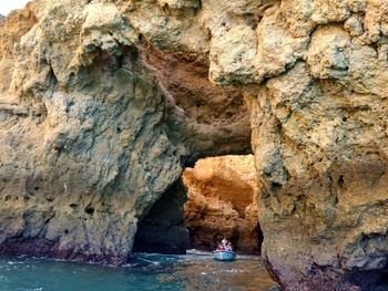 Rock formations in cave