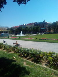 Scenic view of landscape against clear sky