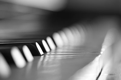 Detail shot of piano keys