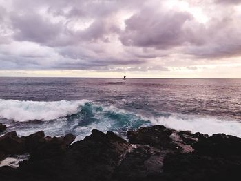 Scenic view of sea against sky