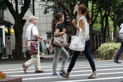 People walking on street