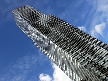 Low angle view of modern building against sky