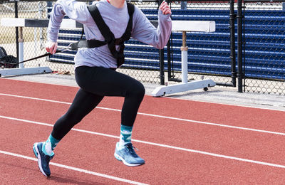 Full length of boy running