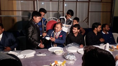 Group of people at restaurant