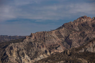 Scenic view of rocky mountains against sky