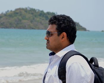 Man standing at beach