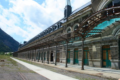 Exterior of old building against sky