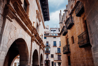 Low angle view of buildings in city