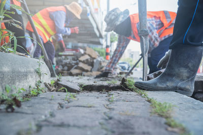 Construction worker working at site