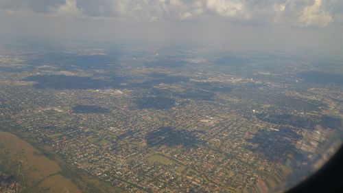 Aerial view of landscape against sky