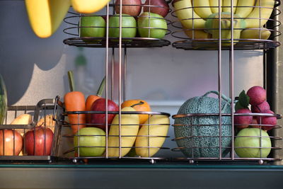 Various fruits for sale in market stall