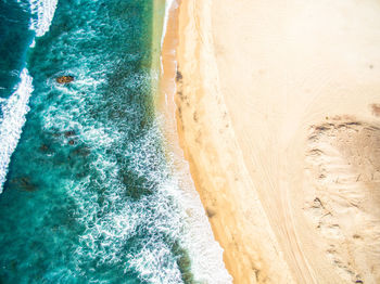 High angle view of beach