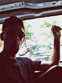 Close-up portrait of woman