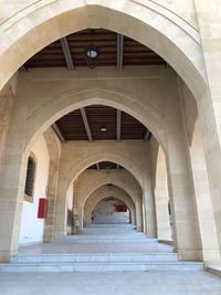 Empty corridor of building