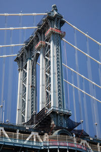 Manhattan bridge detail in the sun