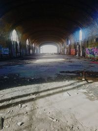 Interior of abandoned building