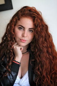 Portrait of a beautiful redhead young woman