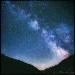 Low angle view of star field at night