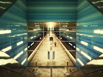 View of illuminated lights at night