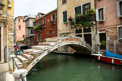 View of canal in old town