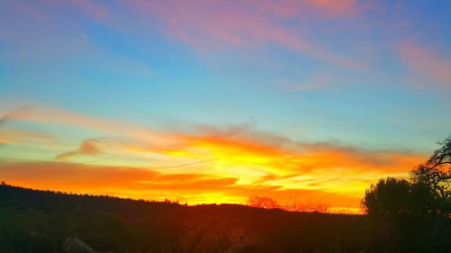 Scenic view of landscape at sunset
