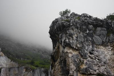 Scenic view of rocky mountains