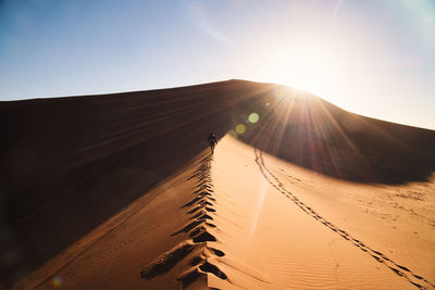 Scenic view of desert against sky